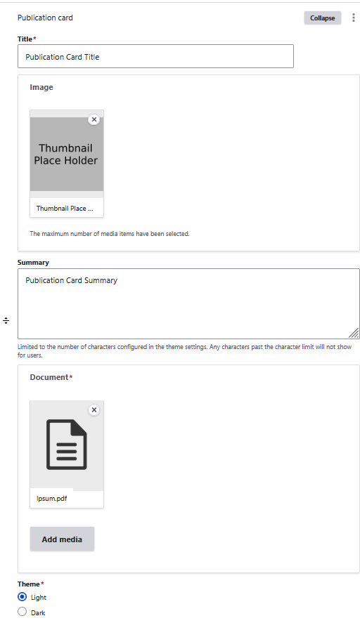 Publication Card